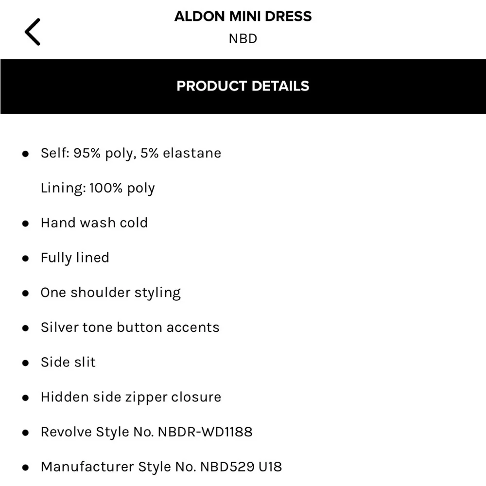 *Host’s Pick* NWT - NBD Aldon Mini Dress - White - Size Small - Picture 9 of 9